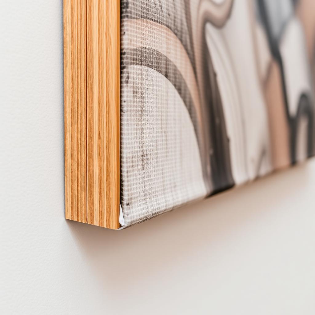 Canvas frame edge close-up