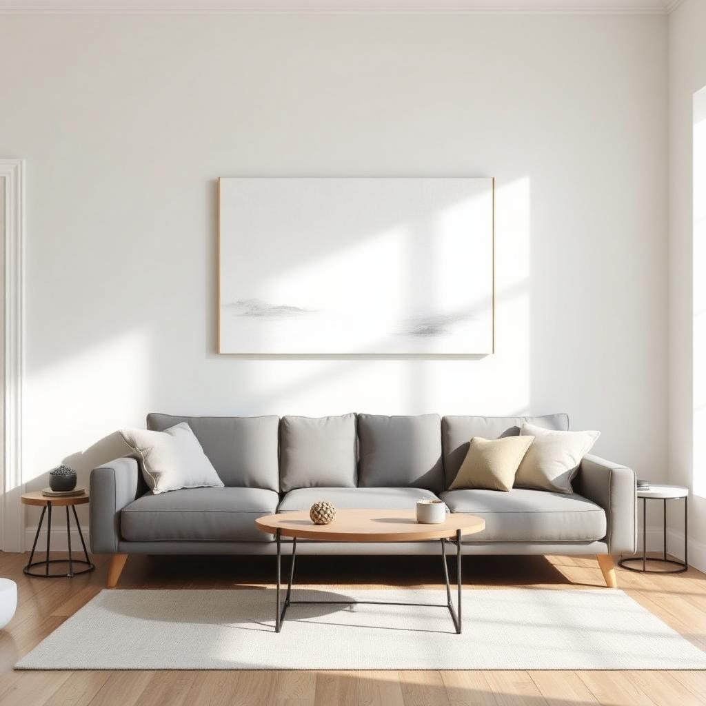 Canvas print in living room