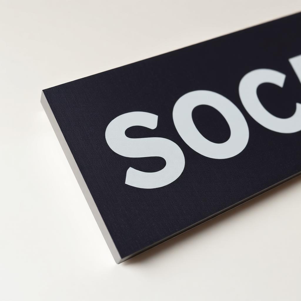 Signboard edge close-up