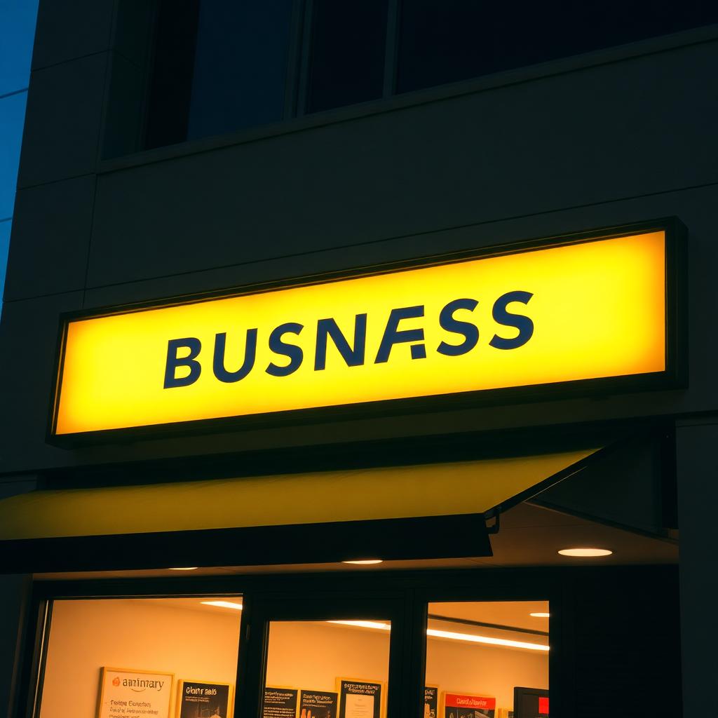 Illuminated storefront sign